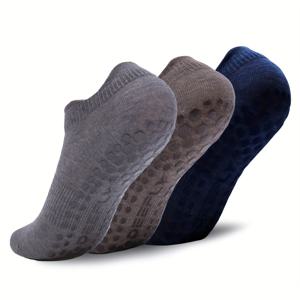 TEMU 여성용 요가 양말 3켤레, 미끄럼 방지, 통기성, 땀 흡수, 흡습성 양말