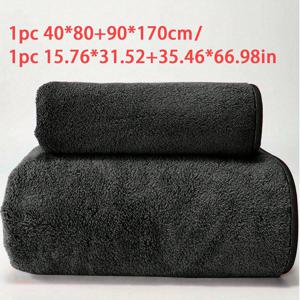 TEMU 2개 세트: 1개 34*75cm + 1개 70*140cm 또는 1개 40*80cm + 1개 90*170cm, 블랙, 그레이, 화이트 코랄, 부드럽고 편안하며 흡수성이 뛰어나고 털이 빠지지 않는 손끝 타월, 머리 감기 및 말림용, 가정용 세수 및 목욕 타월, 대형 목욕 타월 세트