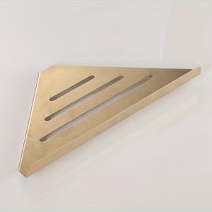 TEMU 골든 스테인리스 스틸 삼각 선반, 욕실 코너 선반, 욕실 스테인리스 스틸 수납 랙, 코너 선반