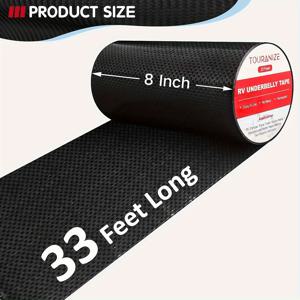 TEMU YITAP 방수 RV 언더벨리 테이프 - 유연한 블랙 실링 접착제, 모바일 홈 및 캠퍼용 영구 수리 패치, 육각형 무늬가 있는 3.0 밀 두께의 이지 티어 고정 RV 부틸 테이프