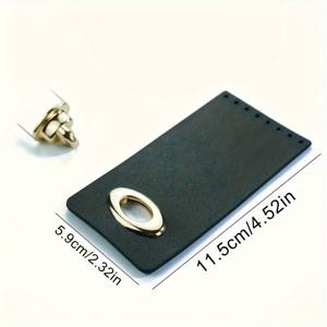 TEMU 1개, 지갑 버클, 사각 잠금, 핸드백 잠금 장식, 2.32 X 4.52인치, 지갑 제작, DIY 지갑 제작