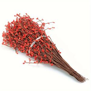 TEMU 20개 메탈 베리 & 덩굴 가랜드 - 인공 포도덩굴과 인조 베리, DIY 웨딩, 크리스마스, 새해 & 파티 장식, 리스, 아치, 테이블 센터피스용 야외 공예 (관리 불필요)