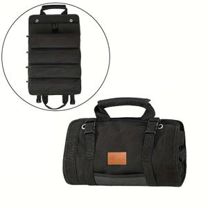 TEMU 600D 옥스포드 원단 헤비 듀티 공구 가방 (남녀 공용), 탈부착 가능한 지퍼 포켓 2개 포함, 전기 기술자 및 정비공에게 적합