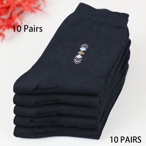 TEMU 남성용 엘리트 비즈니스 양말 10켤레/20켤레, 일상복으로 편안하고 내구성이 뛰어난 미드 카프 양말