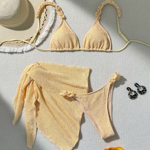 TEMU 러플 스커트가 있는 수영복 세트