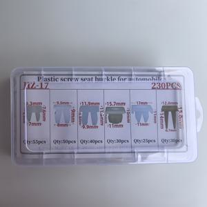 TEMU 230개입, 자동차용 일반적인 사각 플라스틱 스크류 베이스 (박스당). 번호판, 도어 패널, 범퍼, 팔걸이 등에 적합