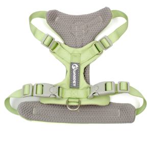 TEMU 도망치기 방지 기능이 있는 조절 가능한 강아지 하네스. 소형견부터 중형견에게 적합하며, 통기성이 좋고 편안하며 엣지 처리가 없는 디자인입니다. 배터리 없음.