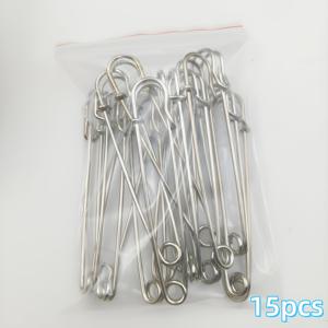 TEMU 10cm 초대형 두꺼운 안전핀 15개입, 튼튼한 담요핀, 잠금핀, 스카프, 담요, 공예품, 스커트 핀 제작에 적합, 두꺼운 원단 고정 가능, 실내 장식용, 은색, 4인치
