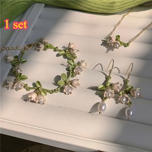 TEMU 팔찌, 목걸이, 귀걸이가 포함된 완벽한 민들레 주얼리 세트. 봄, 부활절 선물, 발렌타인데이, 모임 및 데이트를 위한 일상적인 착용에 완벽합니다.