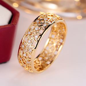 TEMU 빈티지 럭셔리 여성 반지, 스타일리시한 할로우 웨딩 밴드, 간편한 러브 약혼 반지, 발렌타인데이 선물로 완벽