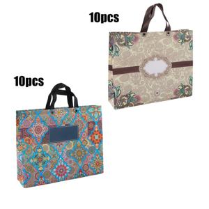 TEMU 그녀/남자를 위한 선물, 초대형 클래식 패턴 부직포 토트백 20개입, 가정용 수납, 선물 가방, 쇼핑백, 재사용 가능한 다기능 토트백으로 완벽