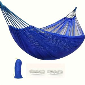TEMU 가볍고 튼튼한 이중 레이어 해먹 - 74X51인치, 야외 캠핑 및 하이킹에 적합, 간편한 관리 - 성인용 - 편안하고 쾌적함 - 모험가를 위한 이상적인 선물