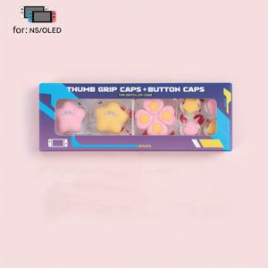 TEMU 1 세트 로커 캡 크로스 버튼 스티커 스타 피치 베이비 Ns 핸들 실리콘 로커 커버 닌텐도 스위치 OLED