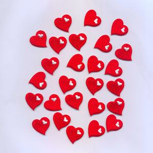 TEMU 26개 레드 하트 자수 패치, 커플 전용, 발렌타인데이 공예, DIY 다림질/바느질 장식, 의류, 가방, 신발, 모자, 홈 데코에 적합