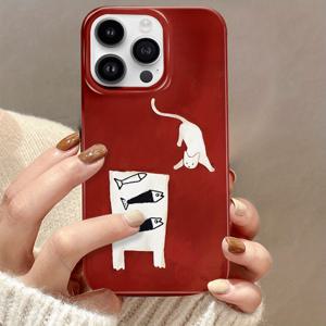 TEMU 아이폰 16/15/14/13/12/11/7/8/PLUS/PRO/PROMAX/MINI/XMAX XR X/XS/s2/se3에 적합한 창의적이고 귀여운 만화 패턴 폰 케이스, 밝고 사실적인 패턴의 하드 쉘 폰 케이스로 충격 방지 기능을 갖춘 모든 포함형 보호 케이스