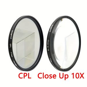 TEMU 이 2-In-1 CPL 및 클로즈업 10X 필터는 SLR 카메라용으로, 눈부심을 줄여주고 대비를 높이고 파란색의 선명성을 향상시켜, 전문가용 매크로 사진 및 해변 사진 촬영에 이상적이며 색상을 보존합니다.