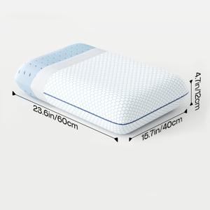 TEMU 1개 슬로우 리바운드 베개, 성인용 수면 보조 및 경추 보호 깊은 수면 베개, 모던 레저 브레드 양면 베개, 제로 폼 스펀지 베개