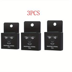 TEMU 3개 잉크 눈썹 눈금자 타투 용품 라인 눈썹 위치 결정용 잉크 드로잉 라인 보조 도구 매핑 라인 박스 잉크 라인 눈금자