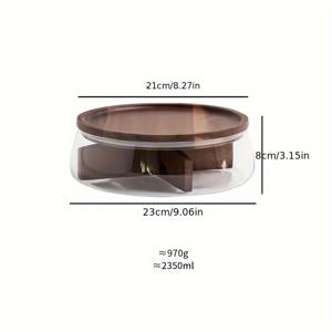 TEMU 1개 유리 밀폐 캔디 & 과일 서빙 접시 - 티포트 모양 뚜껑과 분할판 포함 - 크리스마스, 추수감사절, 부활절, 파티용 유리 병 - 캔디, 건과일 전시용 유리 용기