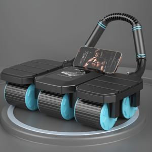 TEMU 남성용 복근 운동 및 롤링 머신 6중 자동 리바운드 헬스 휠 1개