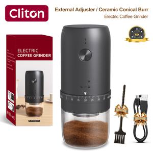 TEMU 충전식 전기 커피 원두 그라인더, 휴대용 무선 원뿔형 버 커피 그라인더 (1800mAh 용량 배터리 포함), 세척 가능한 용기, 외부 또는 내부 조절기 커피 그라인더 옵션 (음료, 주방, 크리스마스 선물, 결혼식용)