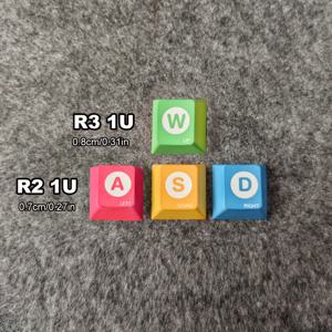 TEMU WASD 키캡, 개인화된 보조 키캡, PBT 소재, R4 높이 인격 키캡, R3R2 높이 인격 키캡, 체리 원래 높이, 기계식 키보드에 적합, 생일 선물, 인격 선물, 게임 사무용 타자 사용자