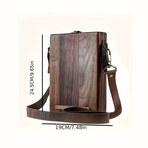 TEMU 레트로 향수를 불러일으키는 작가 메신저 나무 상자 1개, 어깨 스트랩 포함, 斜挎 가능, 칸막이가 있는 휴대용 수납 상자, 그림 용품, 붓, 액세서리 보관 가능