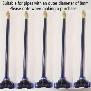 TEMU 5개 드립 관수 미스트 노즐 키트와 8인치 유연한 호스, 조절 가능한 360도 회전, 황동 분무 스프링클러, 범용 나사 커넥터