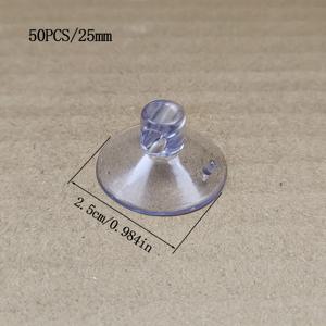 TEMU 50개입 투명 흡착컵, 25mm/30mm, 드릴링 없이 간편 설치. 수족관, 어항, 타일/유리 표면에 적합. 강력 접착력, 쉬운 설치