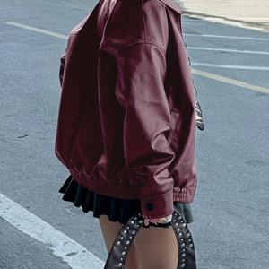 TEMU 가을/겨울 신상 패션 캐주얼 루즈핏 긴팔 여성용 재킷