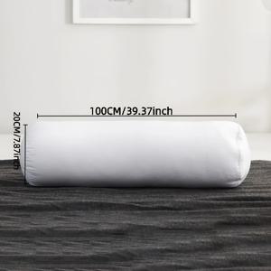 TEMU 1개 여성용 사이드 슬리핑 롱 실린더형 베개 인서트, 다리 감싸는 베개 코어, 소파 목과 허리 쿠션, 자연스러운 탄력을 위한 진공 압축