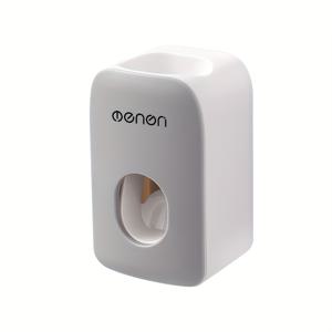 TEMU 욕실용 벽걸이 자동 치약 디스펜서 1개, 홈 사용, 구멍 뚫지 않는 치약 압착 홀더 욕실 액세서리