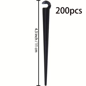 TEMU 점적 관개 부품용 지지대, 1/4인치 튜빙 클램프, 호스 홀더, 홀 펀치, 지면 고정 페그, 물 배수 지지대 및 4mm 길이의 4/7 튜빙 호스용 클립 포함