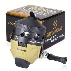 TEMU Sougayilang 낚시 릴, 기어비 3.4:1, 낚시 중 손 보호를 위한 클로즈드 디자인