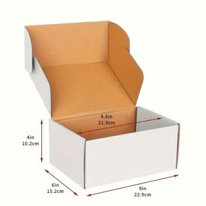 TEMU 20개 다용도 크기 화이트 배송 상자, 쉬운 조립, 내구성 있는 골판지 포장 박스, 우편 및 상업적 포장에 적합, 크리스마스와 할로윈 선물용, 수제 선물 보관 및 운송 포장