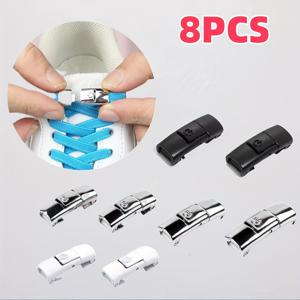 TEMU 8개 세트 패셔너블한 메탈 퀵 릴리즈 신恭 없는 신발끈 버클 - 간편한 스냅 잠금장치와 조절식 편안한 핏 - 여성 및 남성용 번거로움 없는 신발끈 클립