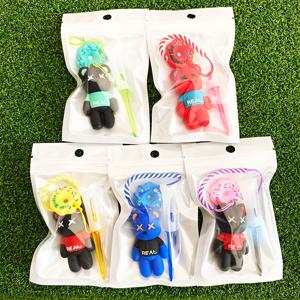 TEMU 3/5개 골프 티 크리에이티브 인형 곰 펜던트 골프 티 홀더, 고정된 골프 티 링 83mm 플라스틱 티 볼 사다리와 로프 방지 골프 용품, 휴일 선물, 데이 선물, 추수감사절 선물, 할로윈 선물, 아버지의 날 선물