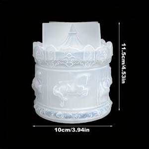 TEMU 2개/세트 메리골라 스토리지 박스 실리콘 모양, 회전하는 카라벨 패턴, 플라스터 스토리지 박스 모양, 촛불 홀더 모양, 스토리지 박스 캐스팅 실리콘 모양, 창의적인 콘크리트 플라스터 모양, 플라스터, 콘크리트 및 레진 공예에 적합, 현대적인 디자인, 공예 애호가와 DIY 애호가에게 완벽한 선물, 홈과 생일 선물