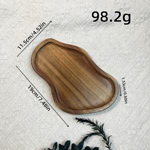 TEMU 대형 피넛 모양 나무 서빙 트레이, 스테이크 플레이트, 과일 플레이트, 티 플레이트, 플레이트, 스낵 플레이트, 디저트 플레이트, 케이크 플레이트, 가정용 주방 야외 식기 트레이