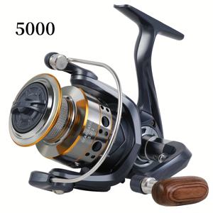 TEMU BILLINGS 1000-7000 시리즈 스피닝 릴, 기어비 5.2:1, 최대 드랙 12KG, 내구성 좋은 바디, 접이식 로커, 양손잡이용으로 설계, 모든 수조 및 날씨 조건에 적합