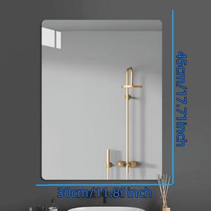 TEMU 욕실 거울 1개 - 아크릴 스크래치 방지 욕실 거울 - 클래식 웨딩 장식 거울 - RV 실내 일상용 거울 - 로맨틱 장식 거울 - 프레임리스 HD 방 거울 - 모던 옷장 거울 - 자가 접착 거울