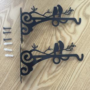 TEMU 메탈 블랙 홈 데코 화환 고리, 8