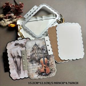 TEMU 스크랩북, 포토 앨범 카드 및 인사말 카드 DIY 장식용 리본 잎 탄소강 다이 커팅 템플릿 페이퍼 엠보싱 머신