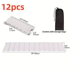 TEMU 8/10/12개 야외용 알루미늄 합금 접이식 , 캠핑, 하이킹, 야외 캠핑용 스토브 및 기타 액세서리용. 방풍 윈드실드, 간편한 보관을 위해 접이식. 다양한 수량 옵션. 야외 캠핑용 스토브 액세서리