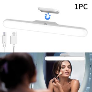 TEMU GVTCO 1개/2개/3개 휴대용 매그네틱 LED 메이크업 거울등, USB 메이크업 거울등, 매그네틱 회전 거울등, 홈 캐비닛 조명, 1200mAh, 터치식, 화장대, 욕실 거울 조명, 워드로브, 침실 조명용