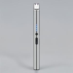 TEMU USB 충전식 금속 전자 라이터, 방풍 및 무화염 설계, 펄스 점화 기능 내장, 170mAh 배터리 탑재, 캔들·바베큐·캠핑·가정용