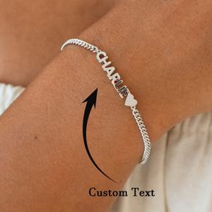 TEMU 1 금색과 은색 맞춤형 이름 팔찌, 스테인리스 스틸 하트 태그 팔찌, 커플을 위한 독특한 맞춤 주얼리 선물, 크리스마스 선물, 남자친구나 여자친구를 위한 발렌타인데이 선물