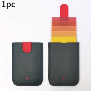 TEMU 여성용 신용 카드에 적합한 컬러풀 그라데이션 풀아웃 카드 홀더 (5장 카드 수납 가능). 얇고 실용적인 지갑으로 남녀공용이며 친구를 위한 훌륭한 선물입니다. 뒷면에는 현금을 보관할 수 있습니다.