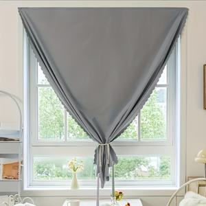 TEMU 1개 접착식 커튼 - 보온 100% 폴리에스터, 침실 & 주방용 모던 솔리드 컬러 디자인, 코드 없는 안전 및 에너지 효율적 홈 데코, 창문, 고품질 단열, 에너지 감시 구매자