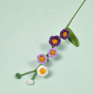 TEMU 한 손으로 제작된 릴리 오브 더 밸리 모양의 코바늘 뜨개질 꽃, 꽃다발 만들기에 완벽, 생일, 발렌타인데이, 추수감사절 선물, 홈 데코레이션에 적합 - 장식용 인조 꽃 장식